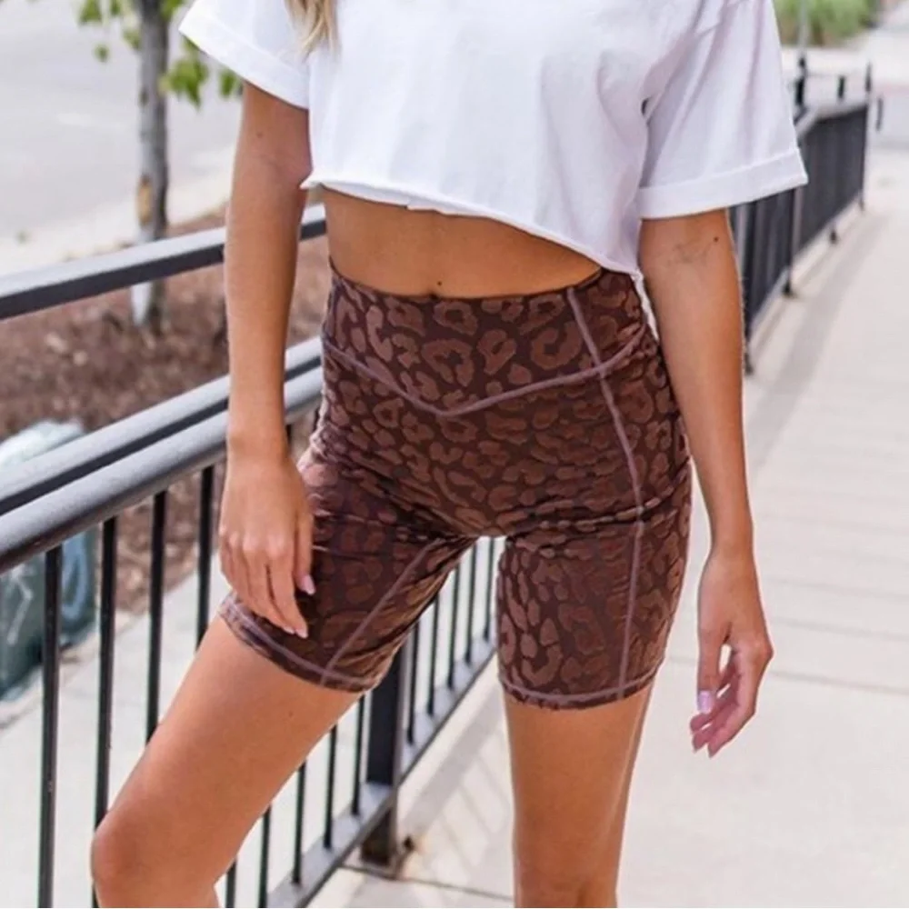 Balance Athletica (now Vitality) Brown Panther Lux Rider Biker Shorts Small S - Picture 1 of 5